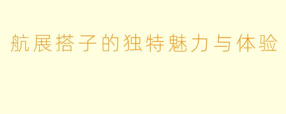 航展搭子的独特魅力与体验