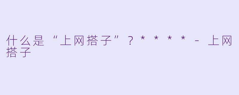 什么是“上网搭子”？****
