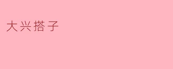 大兴搭子是什么?****