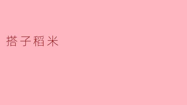### 搭子稻米——乡村振兴的新希望