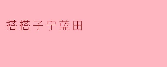 搭搭子宁蓝田是指什么？  