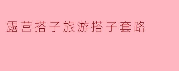 ### 露营搭子与旅游搭子的“套路”解析