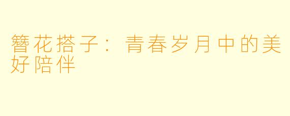簪花搭子:青春岁月中的美好陪伴