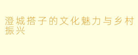 澄城搭子的文化魅力与乡村振兴