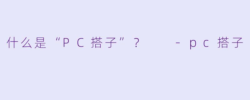 什么是“PC搭子”？  