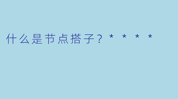 什么是节点搭子？****