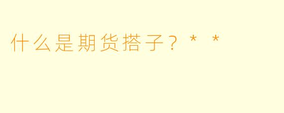 什么是期货搭子？**