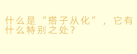 什么是“搭子从化”,它有什么特别之处?