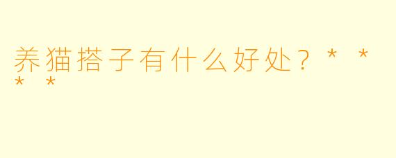 养猫搭子有什么好处？****