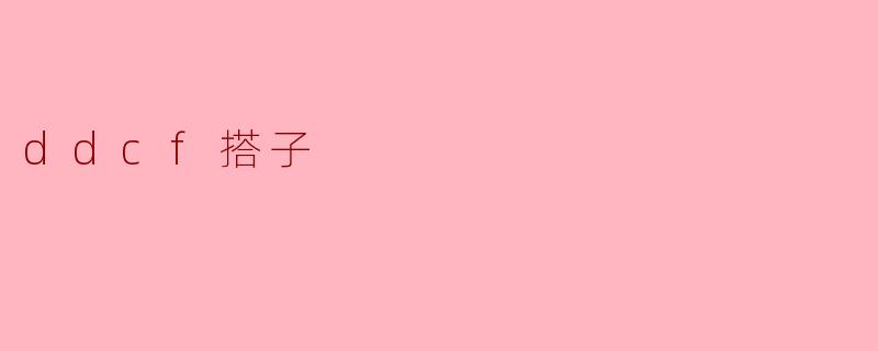 什么是ddcf搭子？**
