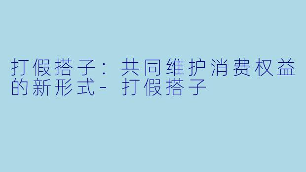 打假搭子：共同维护消费权益的新形式-打假搭子