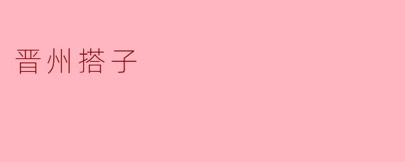 晋州搭子是什么?****