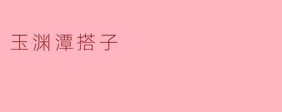 玉渊潭搭子是什么？****