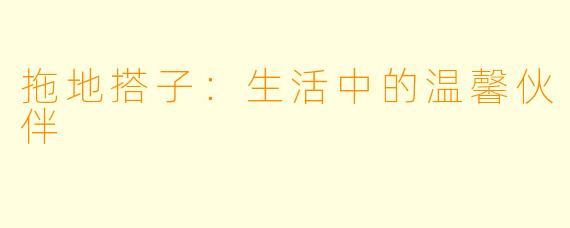 拖地搭子：生活中的温馨伙伴