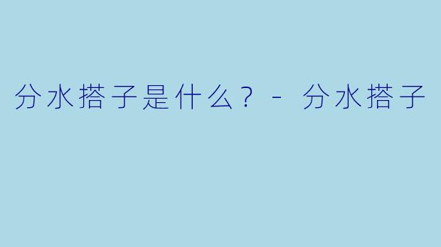 分水搭子是什么？