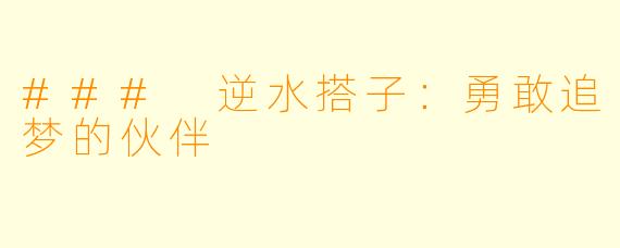 ### 逆水搭子：勇敢追梦的伙伴