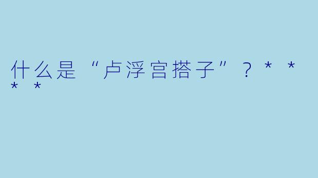 什么是“卢浮宫搭子”？****