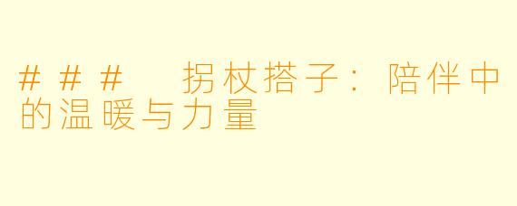 ### 拐杖搭子:陪伴中的温暖与力量