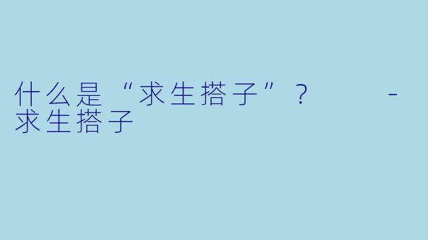 什么是“求生搭子”？  