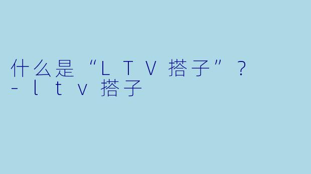 什么是“LTV搭子”？  