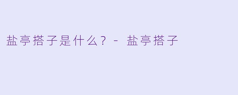 盐亭搭子是什么？