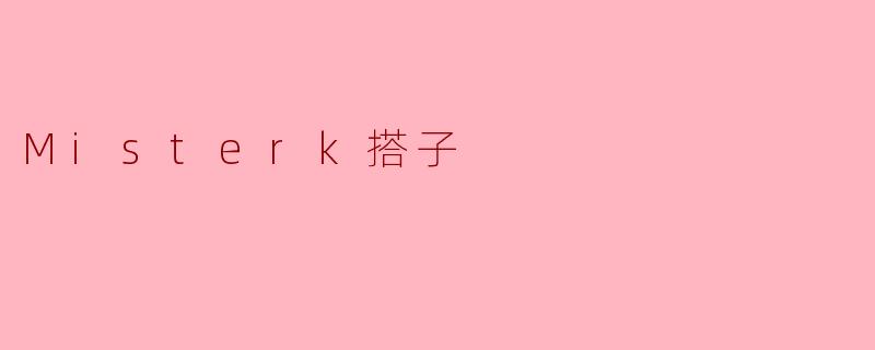 Misterk搭子是什么？