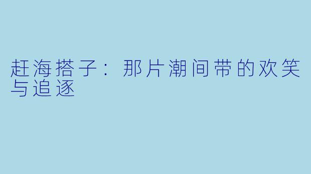 赶海搭子：那片潮间带的欢笑与追逐