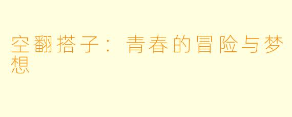 空翻搭子：青春的冒险与梦想