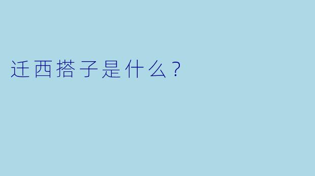迁西搭子是什么？