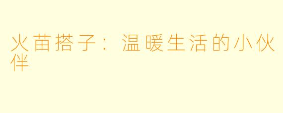 火苗搭子:温暖生活的小伙伴