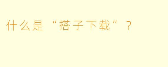什么是“搭子下载”？  