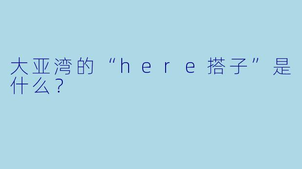 大亚湾的“here搭子”是什么？