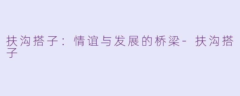 扶沟搭子：情谊与发展的桥梁-扶沟搭子