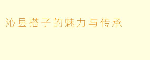 沁县搭子的魅力与传承