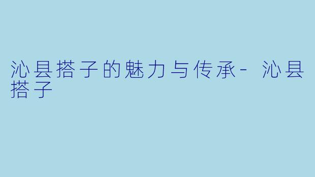 沁县搭子的魅力与传承-沁县搭子