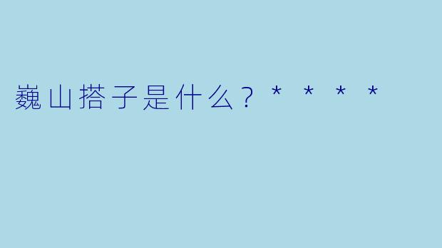 巍山搭子是什么？****
