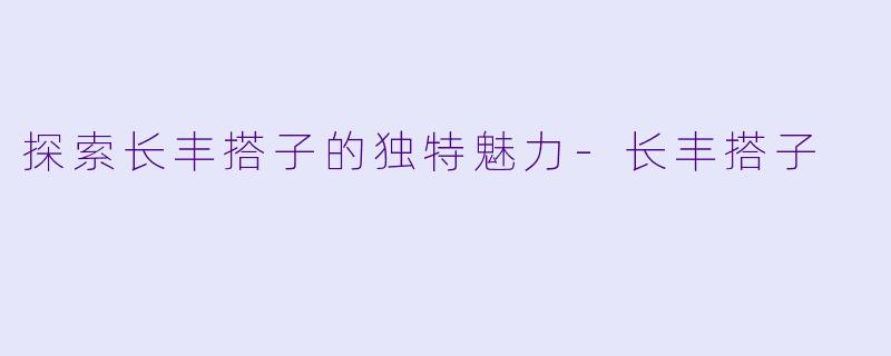 探索长丰搭子的独特魅力-长丰搭子
