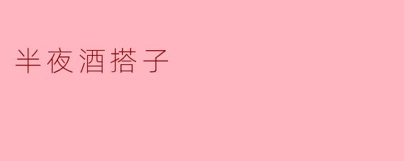 半夜酒搭子