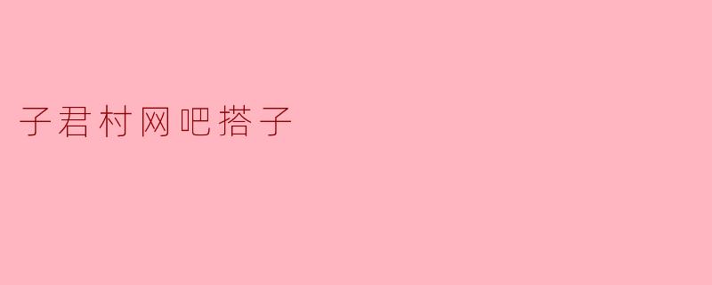 ### 子君村网吧搭子：在虚拟世界中的真实友谊