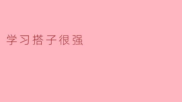 学习搭子很强