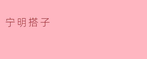 宁明搭子