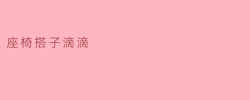### 共享出行新体验:座椅搭子滴滴带你畅游城市