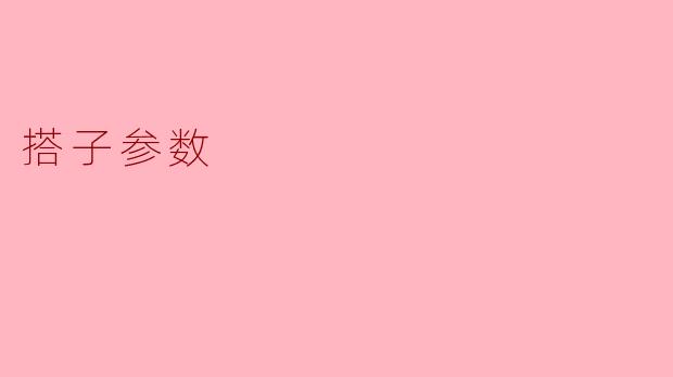 什么是搭子参数?****