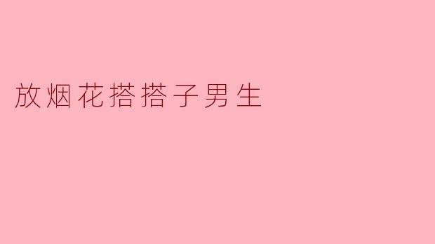放烟花搭搭子男生