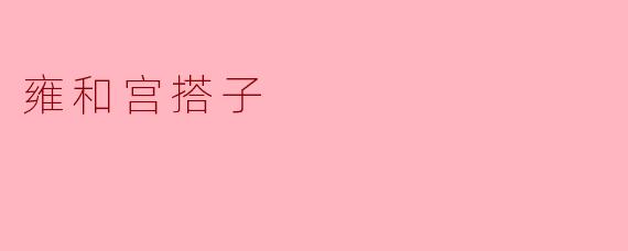雍和宫搭子