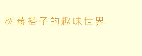 树莓搭子的趣味世界