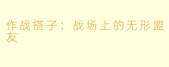 作战搭子：战场上的无形盟友