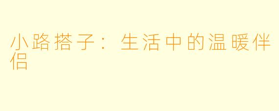 小路搭子:生活中的温暖伴侣