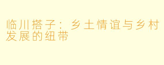 临川搭子：乡土情谊与乡村发展的纽带