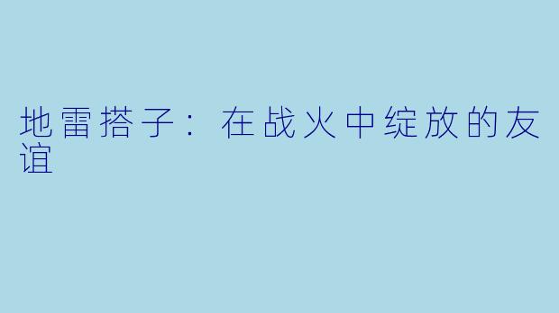 地雷搭子:在战火中绽放的友谊
